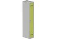 Vestiaire industrie propre 1 porte (fermeture cadenas) H180xL30xP50cm coffre gris clair/ porte(s) anis