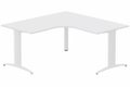 Plan Compact 90° symétrique 160x160/80cm structure pied d'angle blanc/blanc - sur délai - sur délai