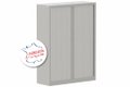 Armoire à rideaux H160xL120cm 3 tablettes