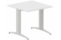 Module composable pied i, L.80xP.80cm, départ, plateau blanc, structure aluminium, plateau blanc, structure aluminium