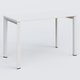 K7 plan droit 120*60 sur pieds fixe. Plateau Blanc et pietement Blanc