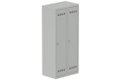 Vestiaire industrie salissante 2 portes (fermeture cadenas) H180xL80xP50cm coffre gris clair/ porte(s) gris clair
