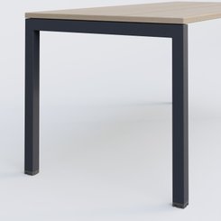 Gamme K3 - Plans droits - Plan droit 140x80cm, plateau acacia, structure anthracite