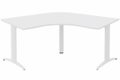 Plan Compact 120° symétrique 120x120/80cm structure pied d'angle blanc/blanc - sur délai