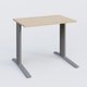 K1 Plateau droit 80x60 pieds fixe. Plateau Hêtre et pietement Aluminium