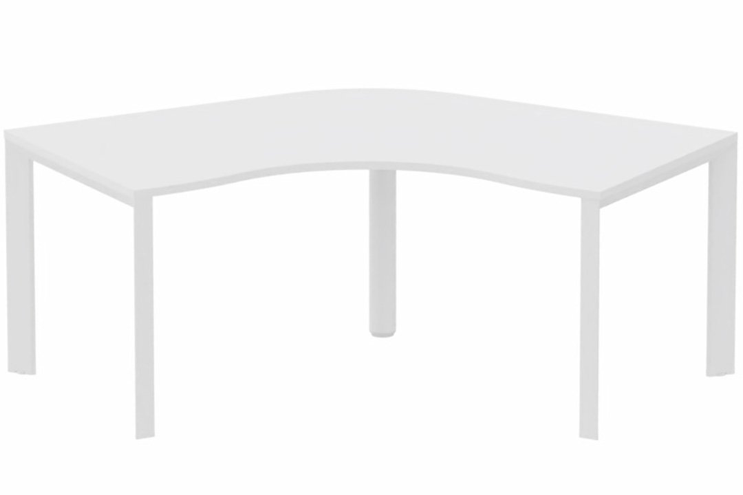 Plan Compact 120° symétrique 120x120/80cm structure pied d'angle blanc/blanc - sur délai