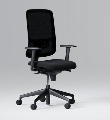 a definir - a definir - Fauteuil de travail UTILA roulettes moquette, dossier résille RH, Dossier RH, soutien lombaire intégré RH coloris noir, Assise RH