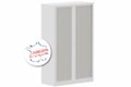 Armoire à rideaux H160xL100cm 3 tablettes
