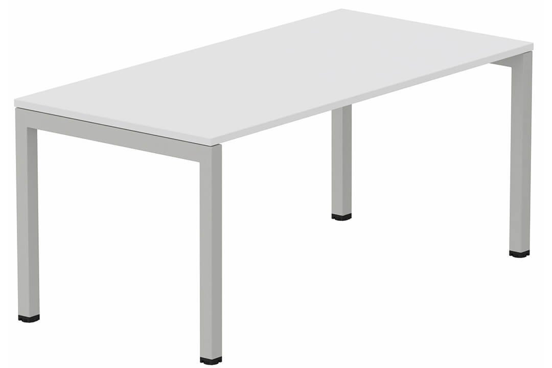 Module départ table composable 160x80cm blanc/ aluminium - sur délai