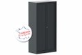 Armoire à rideaux H136xL120cm 3 tablettes