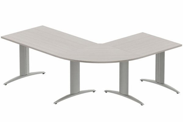 Gamme K2 - Ensembles panoramiques - Ensemble panoramique - plan principal 160x80cm, plateau acacia, structure aluminium