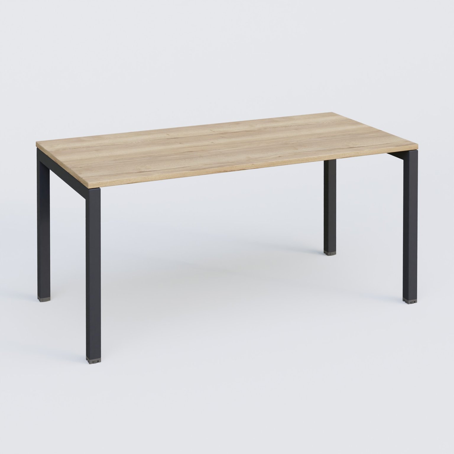 K3 Plateau droit 180x80 . Plateau Chêne naturel et pietement Anthracite