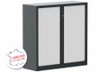 Armoire à rideaux H120xL120cm 2 tablettes