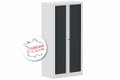 Armoire à rideaux H136xL120cm 3 tablettes
