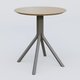 Table Basse Fashion Styl piètement 4 branches en métal et plateau bois. Plateau Chêne et pietement Carbon Grey.