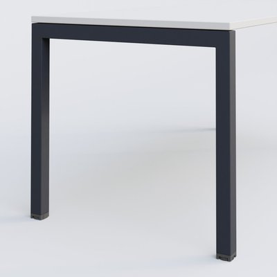 Gamme K3 - Plans droits - K3 Plateau droit 100x60 pieds fixe. Plateau Blanc et pietement Anthracite.