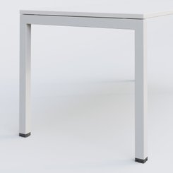 Gamme K3 - Plans droits - K3 Plateau droit 100x60 pieds fixe. Plateau Blanc et pietement Blanc.