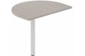 K8 plan de convivialité 80x60cm sur pied de soutien, plateau acacia, structure blanc