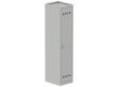 Vestiaire industrie salissante 1 porte (fermeture cadenas) H180xL40xP50cm coffre gris clair/ porte(s) gris clair