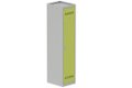 Vestiaire industrie salissante 1 porte (serrure 2 clés) H180xL40xP50cm coffre gris clair/ porte(s) anis