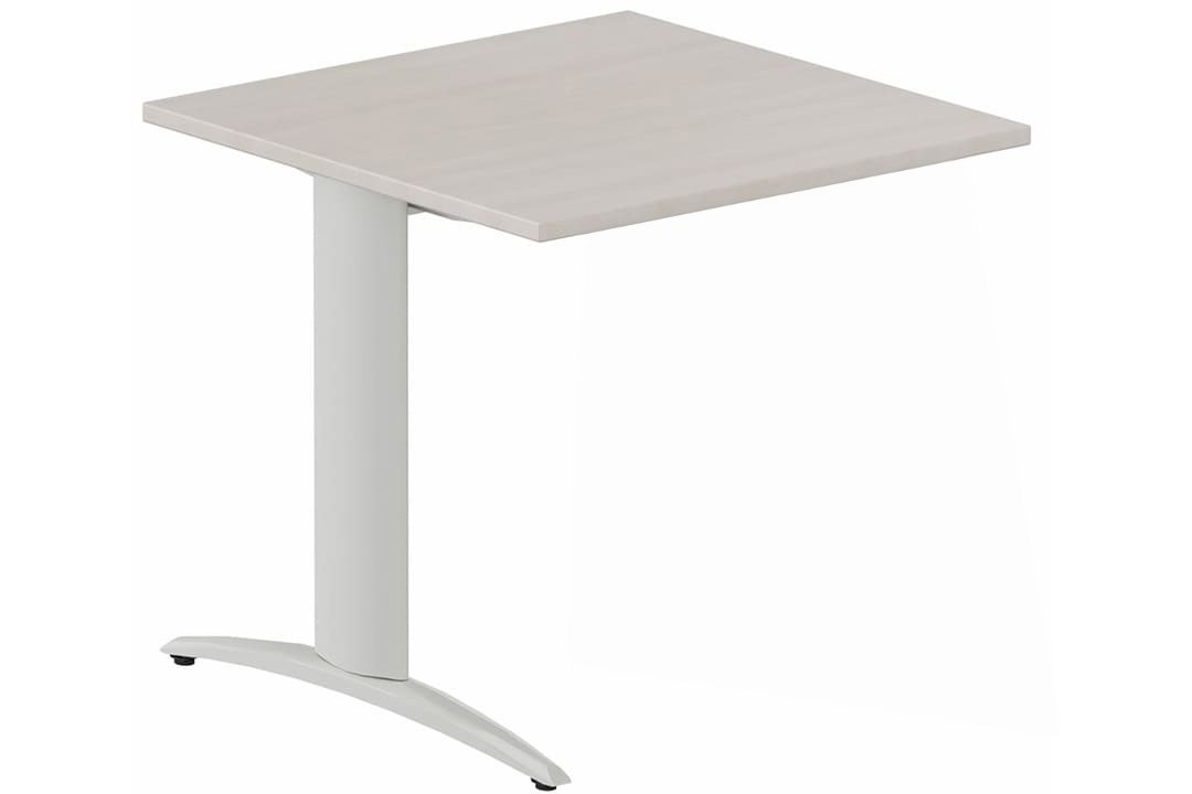 Module composable pied i, L.80xP.80cm, suivant, plateau acacia, structure aluminium, plateau acacia, structure aluminium