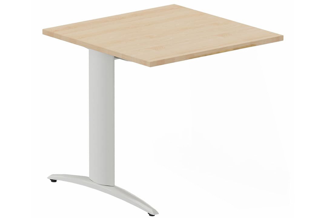 Module composable pied i, L.80xP.80cm, suivant, plateau hêtre, structure aluminium, plateau hêtre, structure aluminium