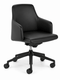 MAXIM'S - FAUTEUIL BAS DOS. + SYNCHRO, BASE NOIR EN NYLON 5 BRANCHES, NYLON NOIR D.65 AUTO-FREINEES, ASSISE ET DOSSIER SECRET SE17 NOIR