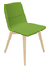MELODY chaise 4 pieds bois frêne Tissu ERA CES16 VERT