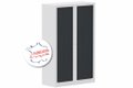 Armoire à rideaux H160xL100cm 3 tablettes