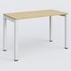 K3 Plateau droit 120x60 pieds fixe. Plateau Chêne clair et pietement Blanc.