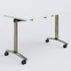Table abattante gamme Arca 120-60 cm. Plateau Blanc et pietement Chrome.