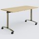 Table abattante gamme Arca 140-70 cm. Plateau Chêne clair et pietement Chrome.