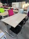 Bureau plateau acacia 160 x 80 cm , piétement couleur aluminium