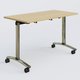 Table abattante gamme Arca 120-60 cm. Plateau Chêne clair et pietement Chrome.