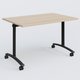 Table abattante gamme Arca 120-80 cm. Plateau Hêtre et pietement Noir.