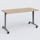 Table abattante gamme Design 140*70 cm. Plateau Chêne naturel et pietement Aluminium.