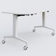 Module d'extrémité de la gamme LEM 145-70 cm. Plateau Blanc et pietement Blanc.