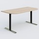 Module d'extrémité gamme Pure 165-80 cm. Plateau Hêtre et pietement Noir/Chrome.