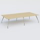 K5 table bench 320*165 cm. Plateau Chêne clair et pietement Chrome avec base chromé.