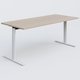 Module droit gamme Pure 180-80 cm. Plateau Acacia et pietement Blanc.