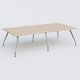 K5 table bench 280*145 cm. Plateau Hêtre et pietement Chrome avec base chromé.