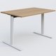 Module droit gamme Pure 120-80 cm. Plateau Noyer et pietement Blanc.