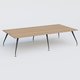 K5 table bench 320*165 cm. Plateau Noyer et pietement Noir Mat avec base chromé.