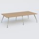 K5 table bench 280*145 cm. Plateau Noyer et pietement Chrome avec base chromé.