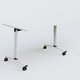 Module d'angle 90° Droite gamme Arca 200-80 cm. Plateau Blanc et pietement Blanc.