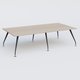 K5 table bench 280*145 cm. Plateau Acacia et pietement Noir Mat avec base chromé.