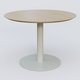 Table Basse Fashion Styl piètement colonne en métal et plateau bois. Plateau Chêne et pietement Gris (RAL 7038).