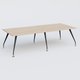 K5 table bench 280*120 cm. Plateau Hêtre et pietement Noir Mat avec base chromé.
