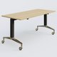 Module droit de la gamme LEM 160-70 cm. Plateau Chêne clair et pietement Noir/Chrome.
