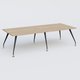 K5 table bench 280*120 cm. Plateau Chêne naturel et pietement Noir Mat avec base chromé.